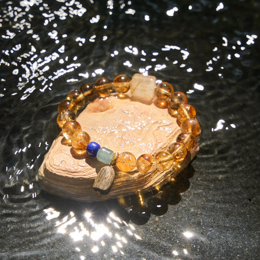 Natural Yellow Quartz Jade Bracelet