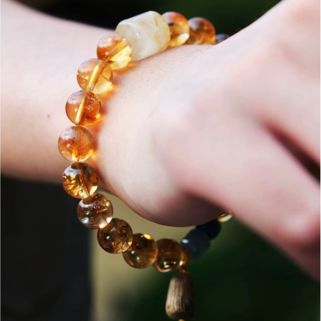 Natural Yellow Quartz Jade Bracelet