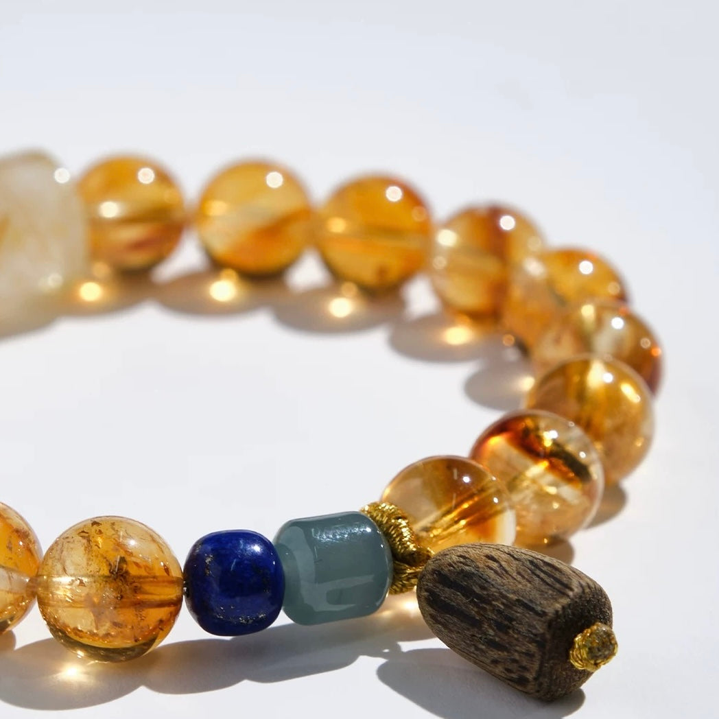 Natural Yellow Quartz Jade Bracelet