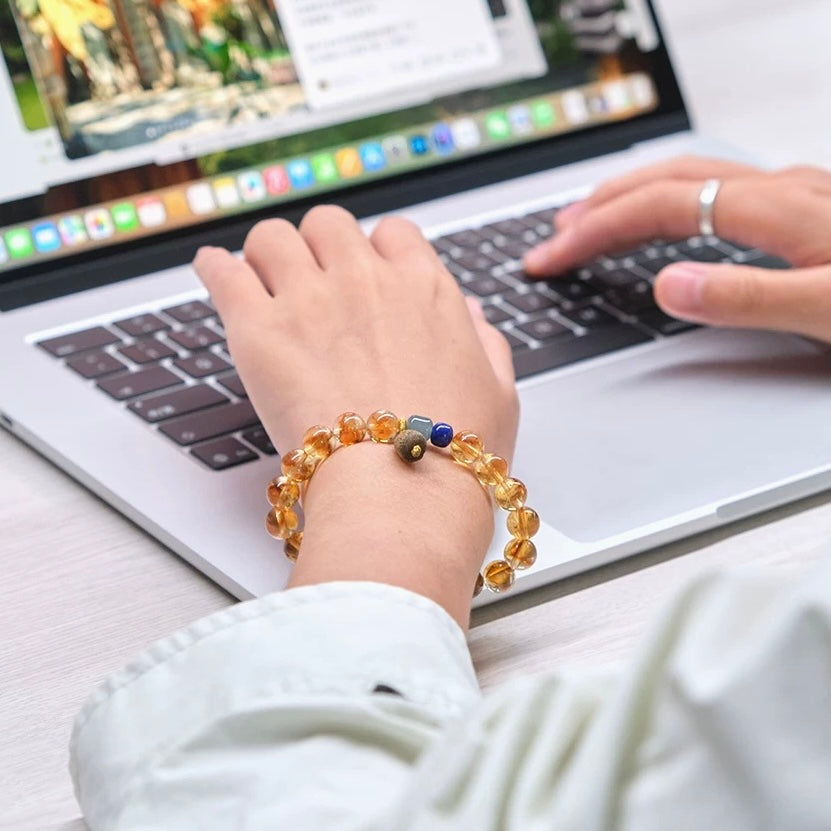 Natural Yellow Quartz Jade Bracelet