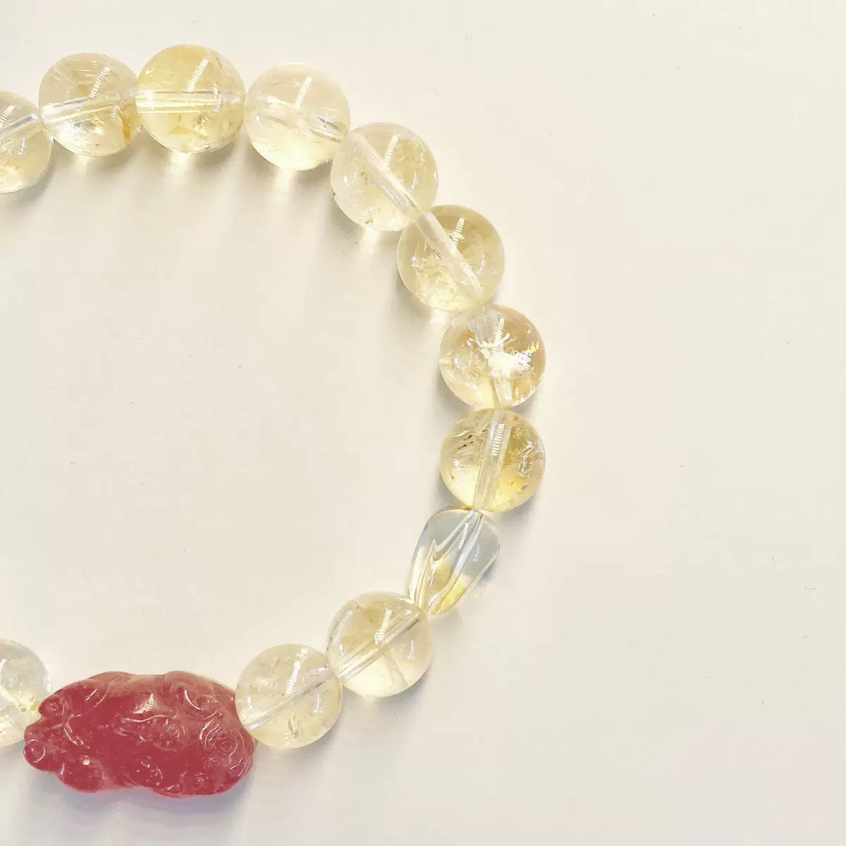 Natural Yellow Crystal Bracelet – Pixiu
