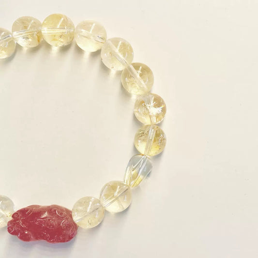 Natural Yellow Crystal Bracelet – Pixiu
