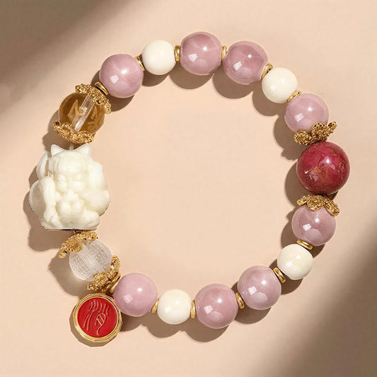 Nine-Tailed Fox Lacquer Bead Bracelet
