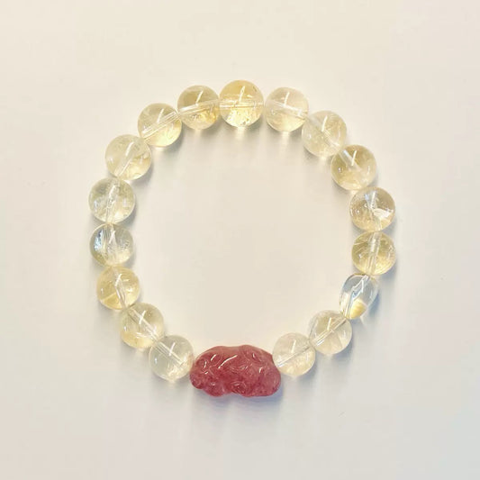 Natural Yellow Crystal Bracelet – Pixiu
